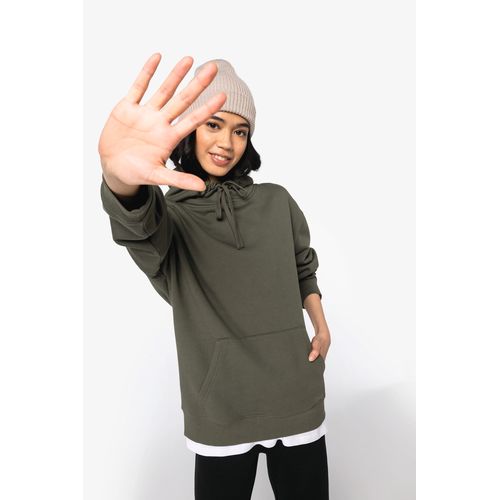 Sweat-shirt écoresponsable à capuche à épaules tombantes molleton gratté unisexe thumbnail 12