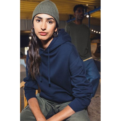 Sweat-shirt écoresponsable à capuche à épaules tombantes molleton gratté unisexe - 3