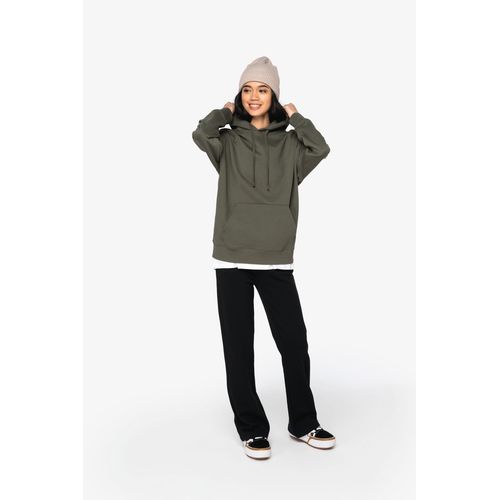 Sweat-shirt écoresponsable à capuche à épaules tombantes molleton gratté unisexe - 14