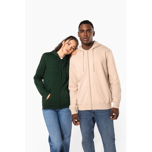 Sweat-shirt recyclé zippé à capuche unisexe - 1