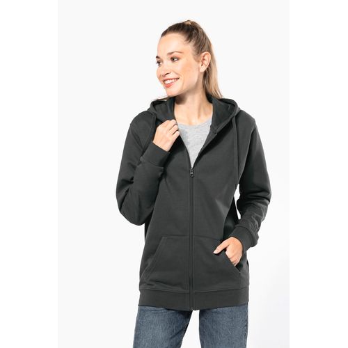Sweat-shirt recyclé zippé à capuche unisexe - 7