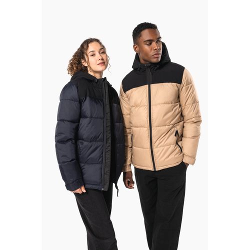 Parka matelassée à capuche bi-ton unisexe - 1