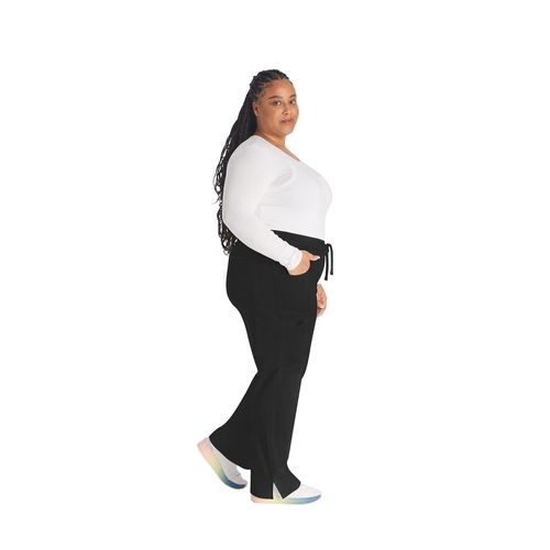 Pantalon à taille mi-haute avec cordon de serrage pour femme
