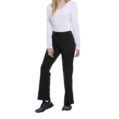 Pantalon à taille mi-haute avec cordon de serrage pour femme