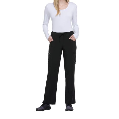 Pantalon à taille mi-haute avec cordon de serrage pour femme