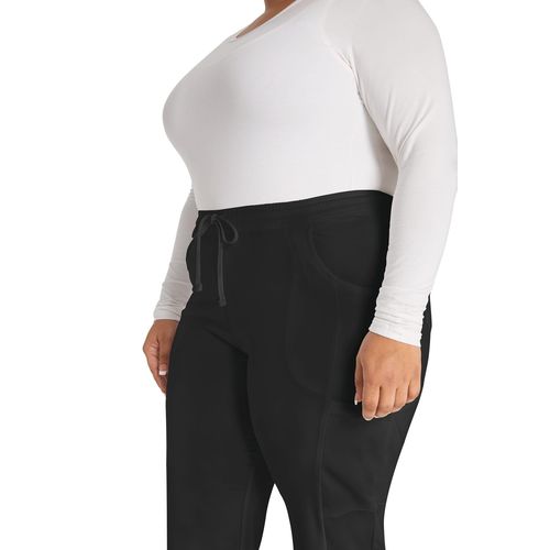 Pantalon à taille mi-haute avec cordon de serrage pour femme