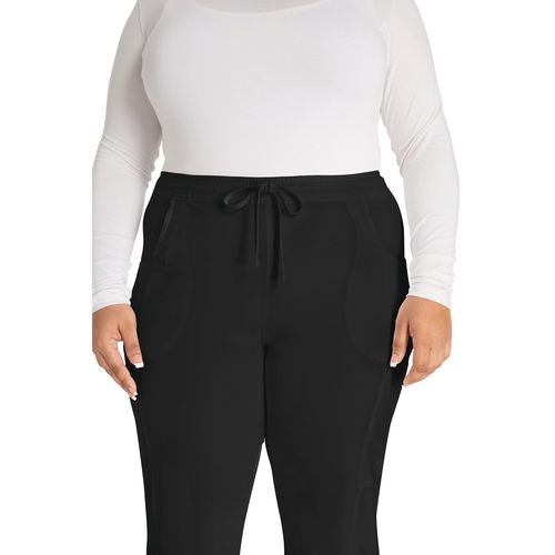 Pantalon à taille mi-haute avec cordon de serrage pour femme