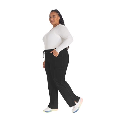 Pantalon à taille mi-haute avec cordon de serrage pour femme