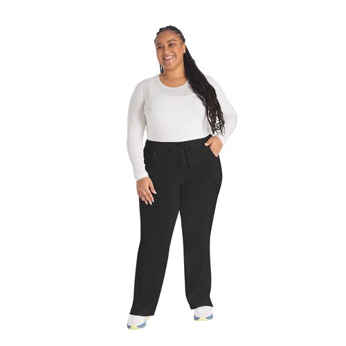 Pantalon à taille mi-haute avec cordon de serrage pour femme