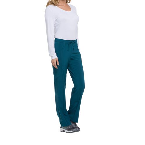 Pantalon à taille mi-haute avec cordon de serrage pour femme