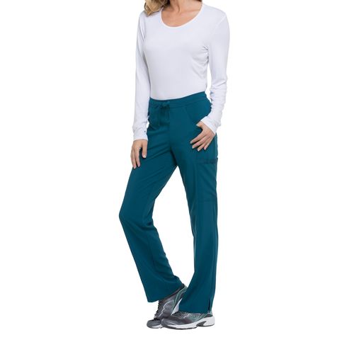 Pantalon à taille mi-haute avec cordon de serrage pour femme