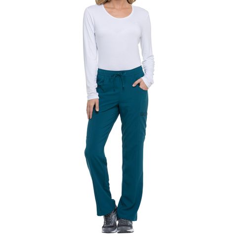 Pantalon à taille mi-haute avec cordon de serrage pour femme