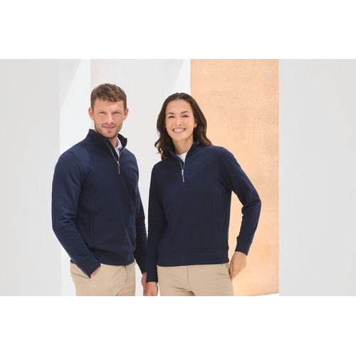 Sweat-shirt col zippé unisexe - 1