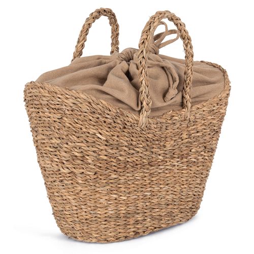 Sac panier demi-lune en jonc de mer - 2