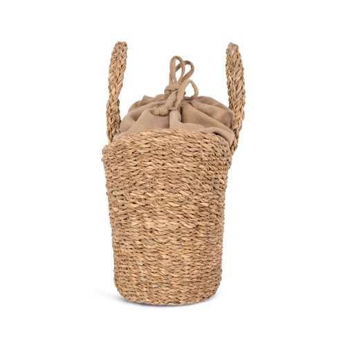 Sac panier demi-lune en jonc de mer - 3