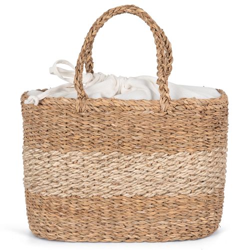 Sac panier en jute et jonc de mer - 1
