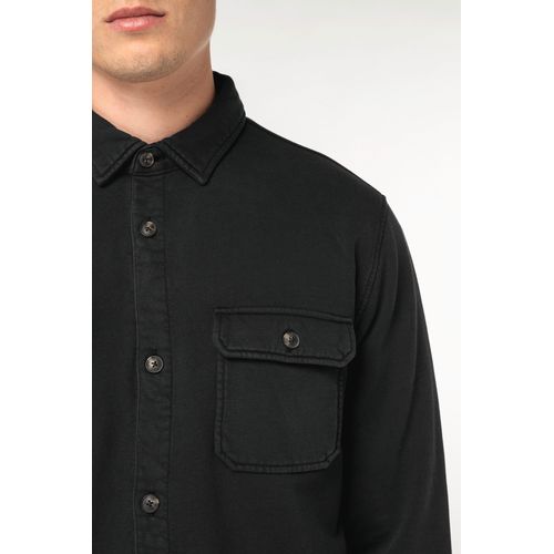 Surchemise écoresponsable délavée en molleton gratté homme thumbnail 6