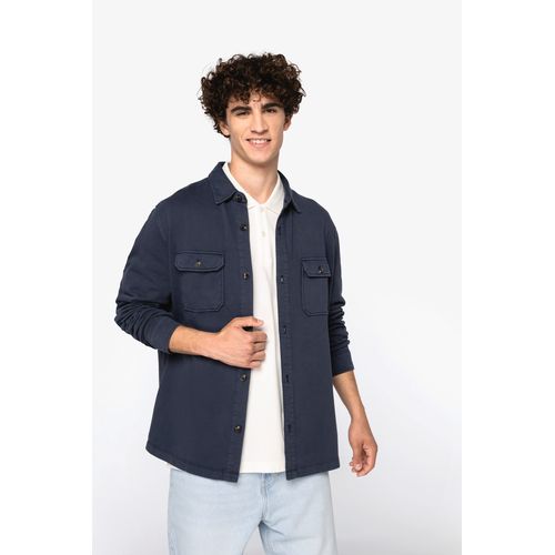 Sobrecamisa ecorresponsable efecto lavado de felpa perchada hombre