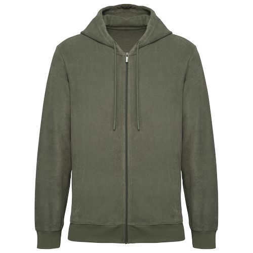 Sweat-shirt écoresponsable en éponge zippé à capuche homme