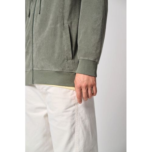 Sweat-shirt écoresponsable en éponge zippé à capuche homme - 6