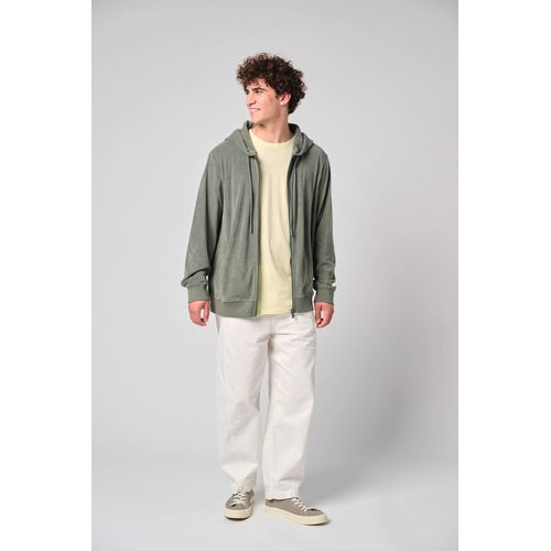 Sweat-shirt écoresponsable en éponge zippé à capuche homme - 3