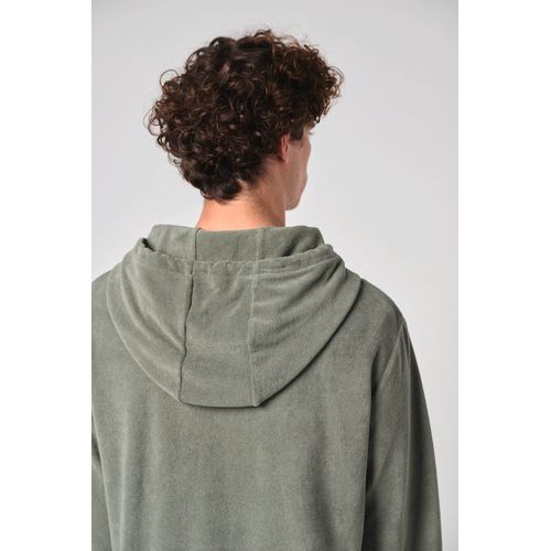Sweat-shirt écoresponsable en éponge zippé à capuche homme