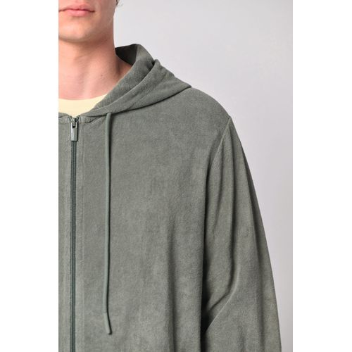 Sweat-shirt écoresponsable en éponge zippé à capuche homme - 9