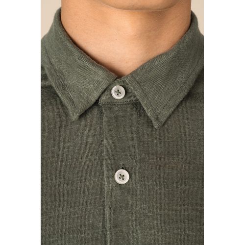 Chemise à manches courtes en lin homme - 7