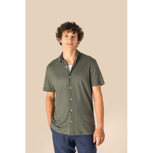 Chemise à manches courtes en lin homme - 1