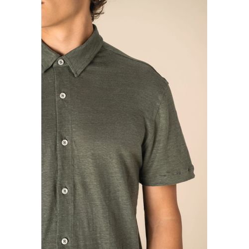 Chemise à manches courtes en lin homme - 5