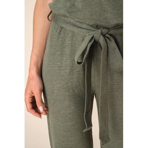 Combinaison en maille manches courtes en lin femme - 7