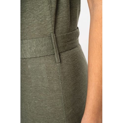 Combinaison en maille manches courtes en lin femme - 7