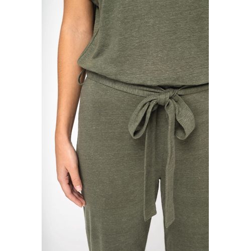 Combinaison en maille manches courtes en lin femme - 6