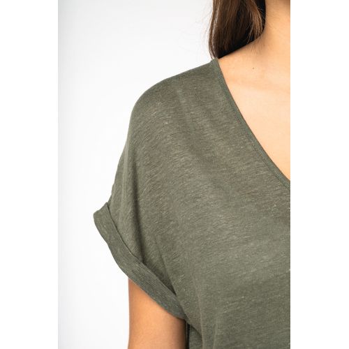 Combinaison en maille manches courtes en lin femme - 5