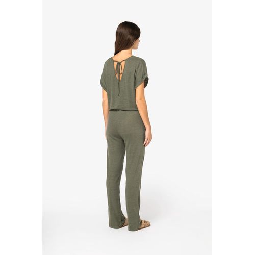 Combinaison en maille manches courtes en lin femme - 3