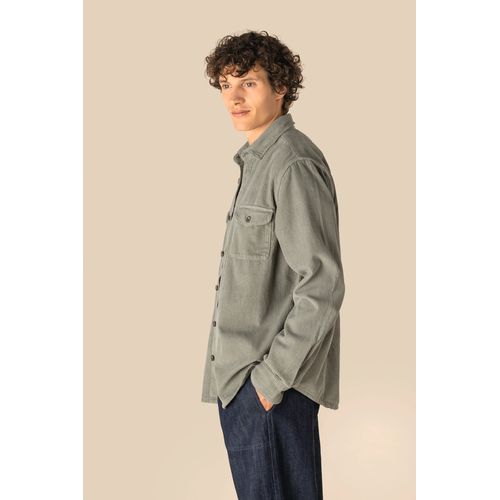 Surchemise écoresponsable délavée en velours côtelé homme - 3