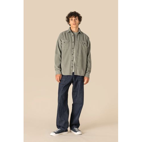 Surchemise écoresponsable délavée en velours côtelé homme - 2