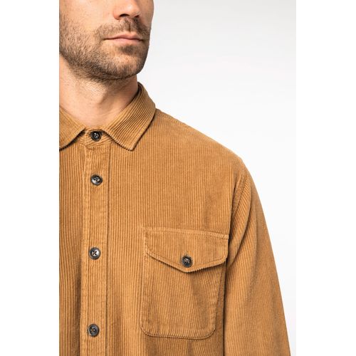 Surchemise écoresponsable délavée en velours côtelé homme - 5