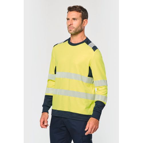 T-shirt de sécurité recyclé col rond manches longues unisexe - 2