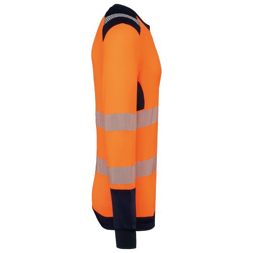 T-shirt de sécurité recyclé col rond manches longues unisexe thumbnail 16