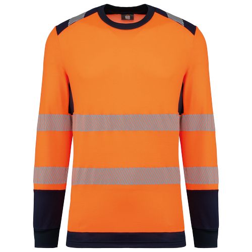 T-shirt de sécurité recyclé col rond manches longues unisexe thumbnail 14