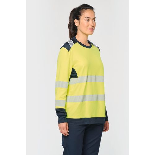 T-shirt de sécurité recyclé col rond manches longues unisexe thumbnail 11