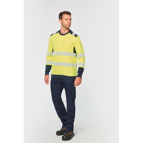T-shirt de sécurité recyclé col rond manches longues unisexe thumbnail 5