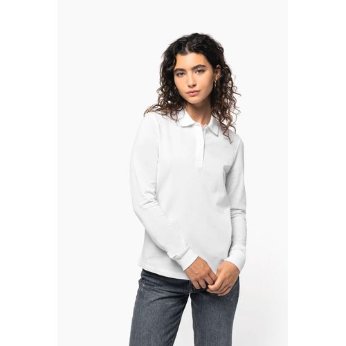Polo piqué manches longues Bio180 femme - 1