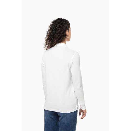 Polo piqué manches longues Bio180 femme - 2