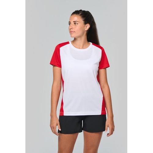 T-shirt de sport écoresponsable bicolore femme - 1