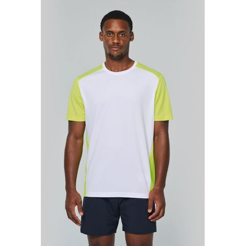 T-shirt de sport écoresponsable bicolore homme personnalisé