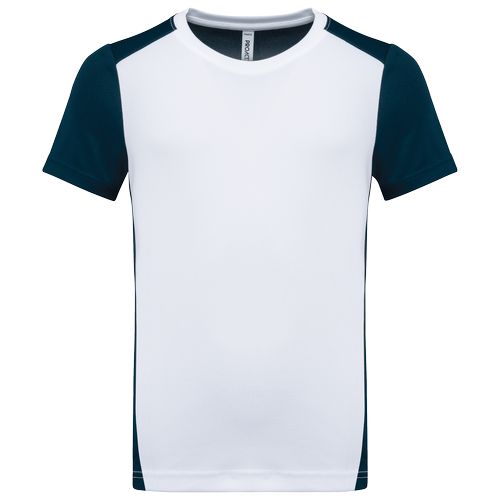 T-shirt de sport écoresponsable bicolore enfant
