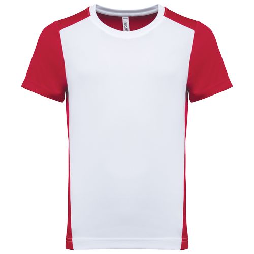 T-shirt de sport écoresponsable bicolore enfant