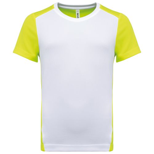 T-shirt de sport écoresponsable bicolore enfant
